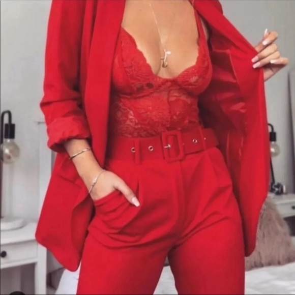 Zara high waisted belted pants - Picture 2 of 16